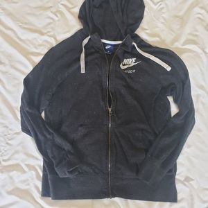 Nike Grey lightweight zip up hoodie Size Large